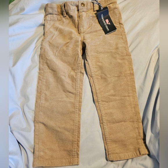 Vineyard Vines Corduroy Pants 5 Pocket Khaki Cords Waist Extenders Boy's Size 4T - Picture 1 of 2